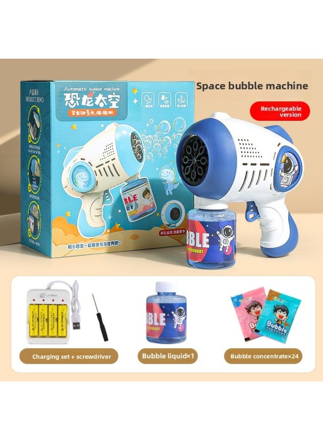 Bubble Blowing Machine Children's Handheld Gun Internet Celebrity Hot Model 2022 New 2023 Fully Automatic Electric Toy for Boys and Girls